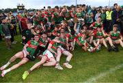 6 May 2022; Mayo players celebrate after their victory in the Electric Ireland Connacht GAA Football Minor Championship Final match between Galway and Mayo at Hastings Insurance MacHale Park in Castlebar, Mayo. Photo by Piaras Ó Mídheach/Sportsfile