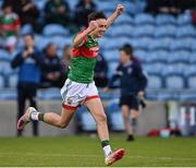 6 May 2022; Liam Maloney of Mayo celebrates after his side's victory in the Electric Ireland Connacht GAA Football Minor Championship Final match between Galway and Mayo at Hastings Insurance MacHale Park in Castlebar, Mayo. Photo by Piaras Ó Mídheach/Sportsfile