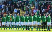 6 June 2022; The Republic of Ireland team before the UEFA European U21 Championship qualifying group F match between Republic of Ireland and Montenegro at Tallaght Stadium in Dublin. Photo by Seb Daly/Sportsfile