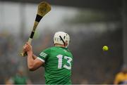 5 June 2022; Aaron Gillane of Limerick takes a free during the Munster GAA Hurling Senior Championship Final match between Limerick and Clare at Semple Stadium in Thurles, Tipperary. Photo by Ray McManus/Sportsfile