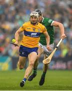 5 June 2022; Ryan Taylor of Clare in action against Conor Boylan of Limerick during the Munster GAA Hurling Senior Championship Final match between Limerick and Clare at Semple Stadium in Thurles, Tipperary. Photo by Ray McManus/Sportsfile