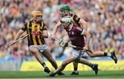 4 June 2022; Daithí Burke of Galway in action against Billy Ryan of Kilkenny during the Leinster GAA Hurling Senior Championship Final match between Galway and Kilkenny at Croke Park in Dublin. Photo by Ramsey Cardy/Sportsfile