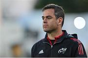 3 June 2022; Munster head coach Johann van Graan during the United Rugby Championship Quarter-Final match between Ulster and Munster at Kingspan Stadium in Belfast. Photo by Ramsey Cardy/Sportsfile