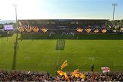 3 June 2022; The Ulster team run out before the United Rugby Championship Quarter-Final match between Ulster and Munster at Kingspan Stadium in Belfast. Photo by Ramsey Cardy/Sportsfile