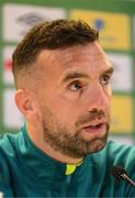 7 June 2022; Shane Duffy during a Republic of Ireland press conference at Aviva Stadium in Dublin. Photo by Stephen McCarthy/Sportsfile
