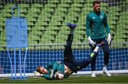 7 June 2022; Goalkeeper James Talbot during a Republic of Ireland training session at Aviva Stadium in Dublin. Photo by Stephen McCarthy/Sportsfile