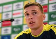 7 June 2022; Serhiy Sydorchuk during a Ukraine press conference at Aviva Stadium in Dublin. Photo by Stephen McCarthy/Sportsfile