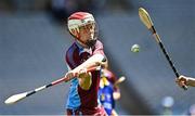 8 June 2022; Danny O'Donovan of St Fiachra's NS Beamount in action against St Patrick's BNS Drumcondra in the Corn FODH final during the Allianz Cumann na mBunscoil Hurling Finals in Croke Park, Dublin. Over 2,800 schools and 200,000 students are set to compete in the primary schools competition this year with finals taking place across the country. Allianz and Cumann na mBunscol are also gifting 500 footballs, 200 hurleys and 200 sliotars to schools across the country to welcome Ukrainian students into our national games and local communities. Photo by Piaras Ó Mídheach/Sportsfile