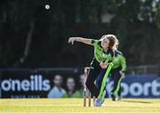 3 June; Georgina Dempsey of Ireland bowls during the Women's T20 International match between Ireland and South Africa at Pembroke Cricket Club in Dublin. Photo by Sam Barnes/Sportsfile