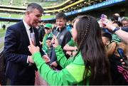 8 June 2022; Republic of Ireland manager Stephen Kenny signs autographs before the UEFA Nations League B group 1 match between Republic of Ireland and Ukraine at Aviva Stadium in Dublin. Photo by Ben McShane/Sportsfile