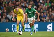 8 June 2022; CJ Hamilton of Republic of Ireland during the UEFA Nations League B group 1 match between Republic of Ireland and Ukraine at Aviva Stadium in Dublin. Photo by Stephen McCarthy/Sportsfile