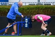 9 June 2022; Tadhg Furlong and Forwards and scrum coach Robin McBryde during the Leinster Rugby Captain's Run at the RDS Arena in Dublin. Photo by Harry Murphy/Sportsfile
