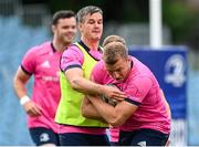 9 June 2022; Ross Molony and Jonathan Sexton during the Leinster Rugby Captain's Run at the RDS Arena in Dublin. Photo by Harry Murphy/Sportsfile
