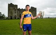 9 June 2022; Cathal Malone of Clare poses for a portrait with the Liam MacCarthy Cup at Loughmore Castle at the GAA Hurling All-Ireland Senior Championship Series national launch in Tipperary. Photo by Brendan Moran/Sportsfile