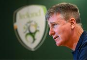 10 June 2022; Manager Stephen Kenny during a Republic of Ireland press conference at FAI Headquarters in Abbotstown, Dublin. Photo by Stephen McCarthy/Sportsfile