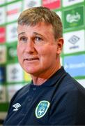 10 June 2022; Manager Stephen Kenny during a Republic of Ireland press conference at FAI Headquarters in Abbotstown, Dublin. Photo by Stephen McCarthy/Sportsfile