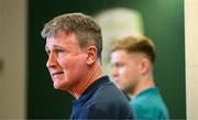 10 June 2022; Manager Stephen Kenny during a Republic of Ireland press conference at FAI Headquarters in Abbotstown, Dublin. Photo by Stephen McCarthy/Sportsfile