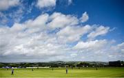 10 June 2022; A general view of action during the Cricket Ireland Inter-Provincial Trophy match between North West Warriors and Northern Knights at Bready Cricket Club in Bready, Tyrone. Photo by Ramsey Cardy/Sportsfile