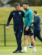 10 June 2022; Manager Stephen Kenny and Scott Hogan during a Republic of Ireland training session at the FAI National Training Centre in Abbotstown, Dublin. Photo by Stephen McCarthy/Sportsfile