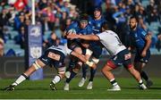 10 June 2022; Joe McCarthy of Leinster is tackled by Marcell Coetzee and Mornay Smith of Vodacom Bulls during the United Rugby Championship Semi-Final match between Leinster and Vodacom Bulls at the RDS Arena in Dublin. Photo by Brendan Moran/Sportsfile