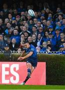 10 June 2022; Jonathan Sexton of Leinster kicks a conversion during the United Rugby Championship Semi-Final match between Leinster and Vodacom Bulls at the RDS Arena in Dublin. Photo by Harry Murphy/Sportsfile