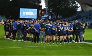 10 June 2022; Leinster players huddle after their side's defeat in the United Rugby Championship Semi-Final match between Leinster and Vodacom Bulls at the RDS Arena in Dublin. Photo by Harry Murphy/Sportsfile