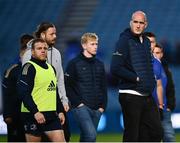 10 June 2022; Devin Toner, right, and Seán Cronin of Leinster after the United Rugby Championship Semi-Final match between Leinster and Vodacom Bulls at the RDS Arena in Dublin. Photo by David Fitzgerald/Sportsfile