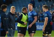 10 June 2022; Seán Cronin and Ciarán Frawley of Leinster emrabce after their side's defeat in the United Rugby Championship Semi-Final match between Leinster and Vodacom Bulls at the RDS Arena in Dublin. Photo by Harry Murphy/Sportsfile