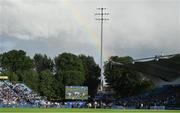 10 June 2022; A rainow appears in the sky during the United Rugby Championship Semi-Final match between Leinster and Vodacom Bulls at the RDS Arena in Dublin. Photo by Brendan Moran/Sportsfile