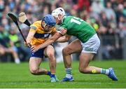 5 June 2022; Shane O'Donnell of Clare in action against Kyle Hayes of Limerick during the Munster GAA Hurling Senior Championship Final match between Limerick and Clare at FBD Semple Stadium in Thurles, Tipperary. Photo by Piaras Ó Mídheach/Sportsfile