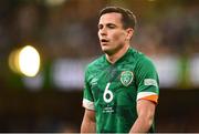 8 June 2022; Josh Cullen of Republic of Ireland during the UEFA Nations League B group 1 match between Republic of Ireland and Ukraine at Aviva Stadium in Dublin. Photo by Ben McShane/Sportsfile