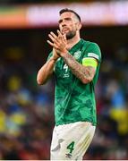 8 June 2022; Shane Duffy of Republic of Ireland after the UEFA Nations League B group 1 match between Republic of Ireland and Ukraine at Aviva Stadium in Dublin. Photo by Ben McShane/Sportsfile