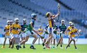 8 June 2022; Sam Mahony of St Laurence's, Kilmacud, in action against St Pius X BNS during the Corn Marino final at the Allianz Cumann na mBunscoil Hurling Finals in Croke Park, Dublin. Over 2,800 schools and 200,000 students are set to compete in the primary schools competition this year with finals taking place across the country. Allianz and Cumann na mBunscol are also gifting 500 footballs, 200 hurleys and 200 sliotars to schools across the country to welcome Ukrainian students into our national games and local communities. Photo by Piaras Ó Mídheach/Sportsfile