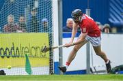 11 June 2022; Darragh Fitzgibbon of Cork scores his side's first goal during the GAA Hurling All-Ireland Senior Championship Preliminary Quarter-Final match between Antrim and Cork at Corrigan Park in Belfast. Photo by Ramsey Cardy/Sportsfile