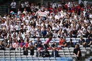 8 June 2022; Belgrove BNS supporters during the Corn Herald final against Scoil Mhuire, Lucan, at the at the Allianz Cumann na mBunscoil Hurling Finals in Croke Park, Dublin. Over 2,800 schools and 200,000 students are set to compete in the primary schools competition this year with finals taking place across the country. Allianz and Cumann na mBunscol are also gifting 500 footballs, 200 hurleys and 200 sliotars to schools across the country to welcome Ukrainian students into our national games and local communities. Photo by Piaras Ó Mídheach/Sportsfile