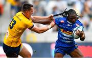 11 June 2022; Seabelo Senatla of DHL Stormers tackled by James Hume of Ulster during the United Rugby Championship Semi-Final match between DHL Stormers and Ulster at DHL Stadium in Cape Town, South Africa. Photo by Ashley Vlotman/Sportsfile