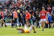 11 June 2022; Neil McManus of Antrim after his side's defeat in the GAA Hurling All-Ireland Senior Championship Preliminary Quarter-Final match between Antrim and Cork at Corrigan Park in Belfast. Photo by Ramsey Cardy/Sportsfile