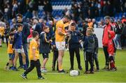 11 June 2022; Neil McManus of Antrim signs autographs after the GAA Hurling All-Ireland Senior Championship Preliminary Quarter-Final match between Antrim and Cork at Corrigan Park in Belfast. Photo by Ramsey Cardy/Sportsfile