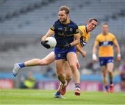11 June 2022; Ultan Harney of Roscommon in action against Cathal O'Connor of Clare during the GAA Football All-Ireland Senior Championship Round 2 match between Clare and Roscommon at Croke Park in Dublin. Photo by Ray McManus/Sportsfile