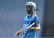 8 June 2022; Amaya Byrne of Garran Mhuire, Goatstown, during the Corn Haughey final against St Olaf's, Sandyford, at the Allianz Cumann na mBunscoil Hurling Finals in Croke Park, Dublin. Over 2,800 schools and 200,000 students are set to compete in the primary schools competition this year with finals taking place across the country. Allianz and Cumann na mBunscol are also gifting 500 footballs, 200 hurleys and 200 sliotars to schools across the country to welcome Ukrainian students into our national games and local communities. Photo by Piaras Ó Mídheach/Sportsfile