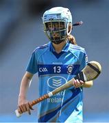 8 June 2022; Amaya Byrne of Garran Mhuire, Goatstown, during the Corn Haughey final against St Olaf's, Sandyford, at the Allianz Cumann na mBunscoil Hurling Finals in Croke Park, Dublin. Over 2,800 schools and 200,000 students are set to compete in the primary schools competition this year with finals taking place across the country. Allianz and Cumann na mBunscol are also gifting 500 footballs, 200 hurleys and 200 sliotars to schools across the country to welcome Ukrainian students into our national games and local communities. Photo by Piaras Ó Mídheach/Sportsfile