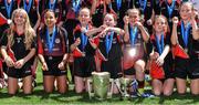 8 June 2022; Players of St Olaf's, Sandyford, celebrates after their side's victory over Garran Mhuire, Goatstown, during the Corn Haughey final at the Allianz Cumann na mBunscoil Hurling Finals in Croke Park, Dublin. Over 2,800 schools and 200,000 students are set to compete in the primary schools competition this year with finals taking place across the country. Allianz and Cumann na mBunscol are also gifting 500 footballs, 200 hurleys and 200 sliotars to schools across the country to welcome Ukrainian students into our national games and local communities. Photo by Piaras Ó Mídheach/Sportsfile