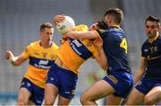 11 June 2022; Aaron Griffin of Clare in action against Conor Daly of Roscommon during the GAA Football All-Ireland Senior Championship Round 2 match between Clare and Roscommon at Croke Park in Dublin. Photo by Ray McManus/Sportsfile