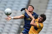 11 June 2022; Conor Cox of Roscommon in action against Manus Doherty of Clare during the GAA Football All-Ireland Senior Championship Round 2 match between Clare and Roscommon at Croke Park in Dublin. Photo by Piaras Ó Mídheach/Sportsfile