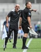 11 June 2022; Roscommon manager Anthony Cunningham with linesman Conor Lane during the GAA Football All-Ireland Senior Championship Round 2 match between Clare and Roscommon at Croke Park in Dublin. Photo by Piaras Ó Mídheach/Sportsfile
