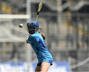 8 June 2022; Eve Kilcline of Garran Mhuire, Goatstown, in action against St Olaf's, Sandyford, during the Corn Haughey final at the Allianz Cumann na mBunscoil Hurling Finals in Croke Park, Dublin. Over 2,800 schools and 200,000 students are set to compete in the primary schools competition this year with finals taking place across the country. Allianz and Cumann na mBunscol are also gifting 500 footballs, 200 hurleys and 200 sliotars to schools across the country to welcome Ukrainian students into our national games and local communities. Photo by Piaras Ó Mídheach/Sportsfile