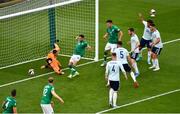 11 June 2022; Alan Browne of Republic of Ireland scores his side's first goal during the UEFA Nations League B group 1 match between Republic of Ireland and Scotland at the Aviva Stadium in Dublin. Photo by Ben McShane/Sportsfile