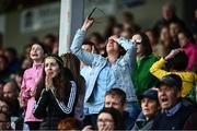 11 June 2022; Kerry supporters reacts in the final moments during the Electric Ireland GAA Football All-Ireland Minor Championship Quarter-Final match between Tyrone and Kerry at MW Hire O'Moore Park in Portlaoise, Laois. Photo by David Fitzgerald/Sportsfile