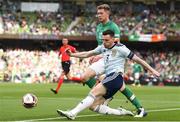 11 June 2022; Andy Robertson of Scotland in action against Nathan Collins of Republic of Ireland during the UEFA Nations League B group 1 match between Republic of Ireland and Scotland at the Aviva Stadium in Dublin. Photo by Eóin Noonan/Sportsfile