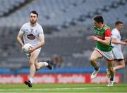 11 June 2022; Kevin Flynn of Kildare in action against Conor Loftus of Mayo during the GAA Football All-Ireland Senior Championship Round 2 match between Mayo and Kildare at Croke Park in Dublin. Photo by Ray McManus/Sportsfile